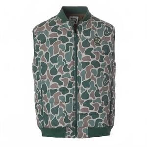 NEW FIELDSTONE boy's roost camo puffer vest in green